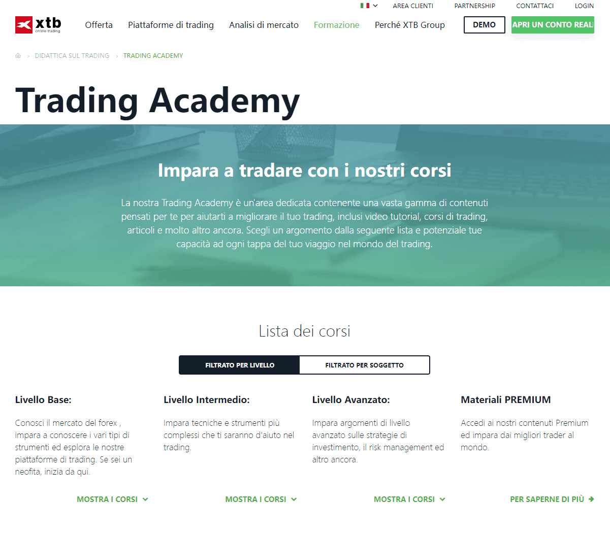 XTB Trading Academy Corsi di Trading