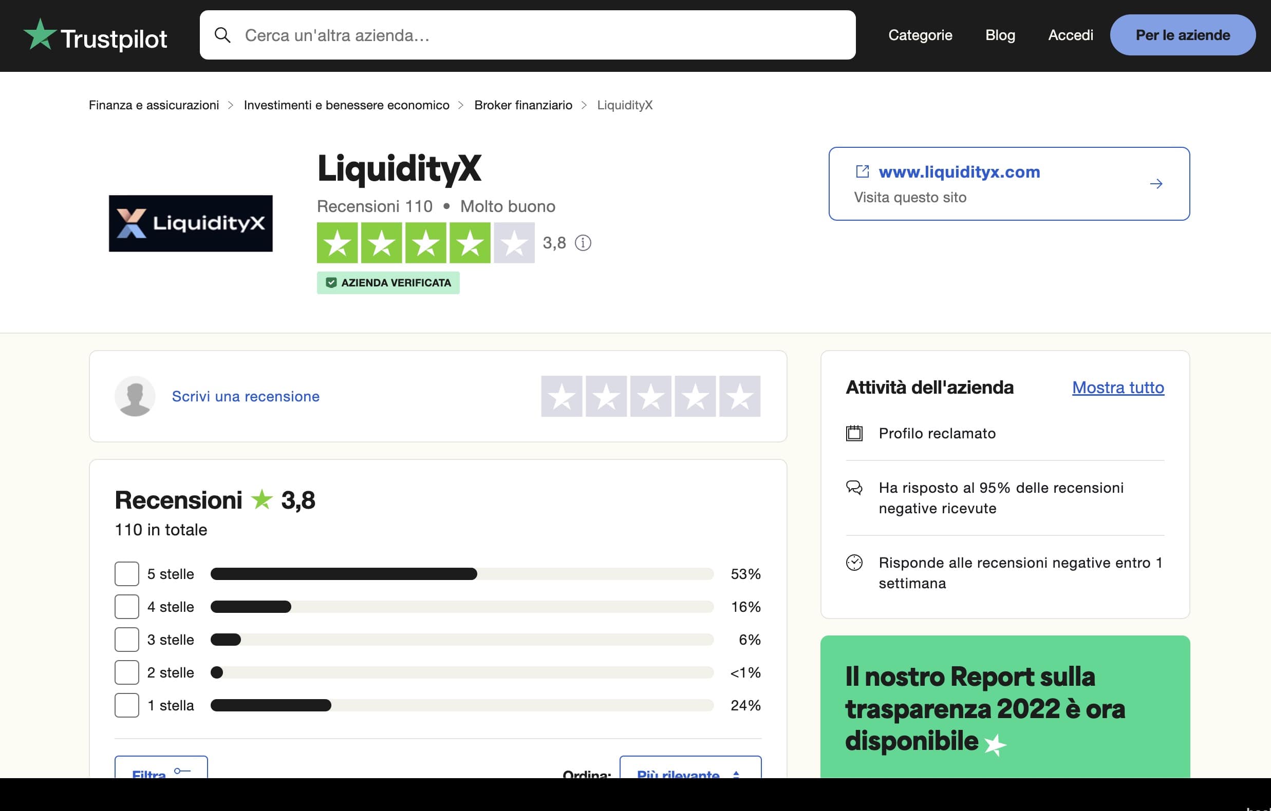 LiquidityX Trustpilot